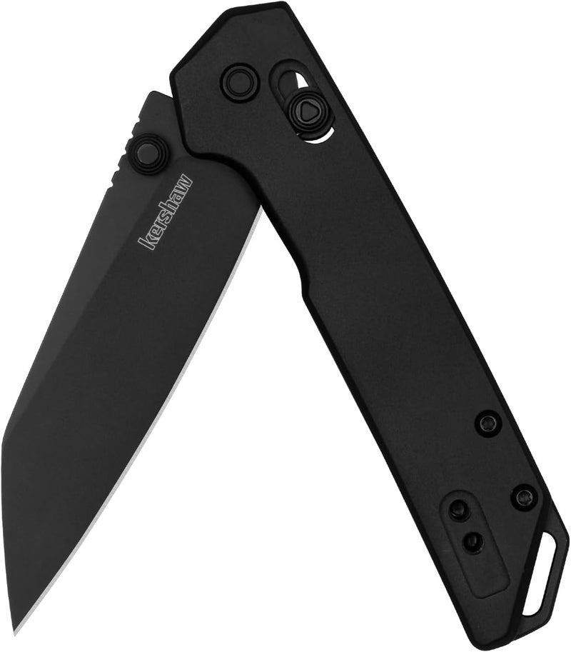 Kershaw Mini Iridium Folding Pocket Knife, 3 inch D2 Steel Blade, DuraLock, Aluminum Handle, Pocketclip - Image 1